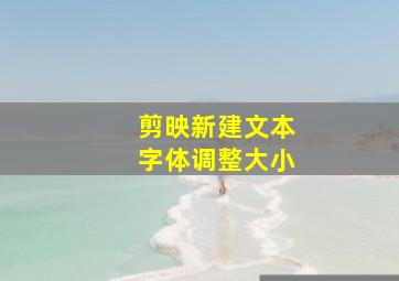 剪映新建文本字体调整大小