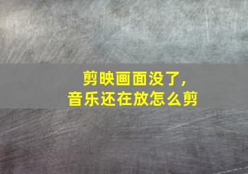 剪映画面没了,音乐还在放怎么剪