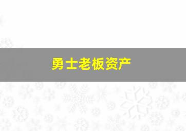 勇士老板资产