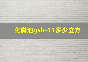 化粪池gsh-11多少立方