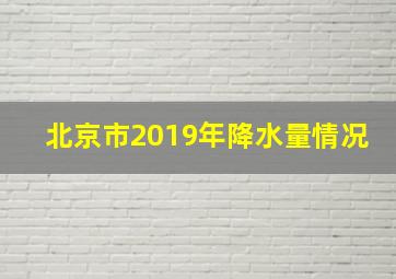 北京市2019年降水量情况