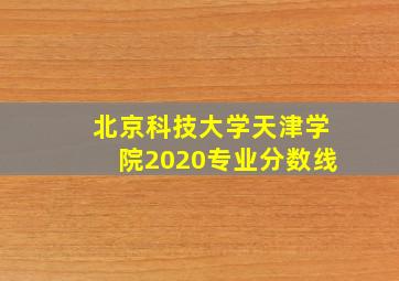 北京科技大学天津学院2020专业分数线