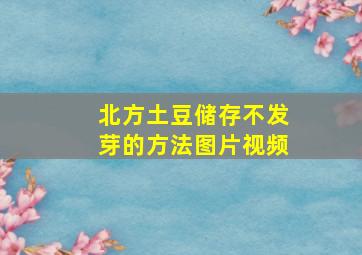 北方土豆储存不发芽的方法图片视频