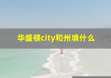 华盛顿city和州填什么