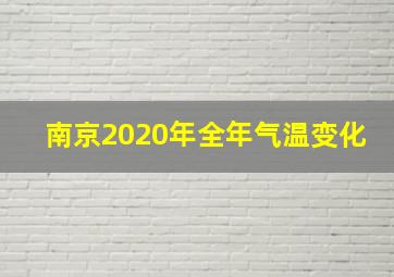 南京2020年全年气温变化