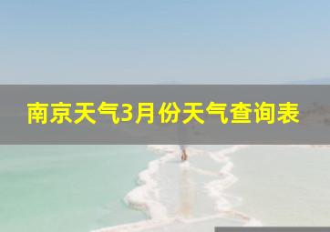 南京天气3月份天气查询表