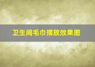 卫生间毛巾摆放效果图