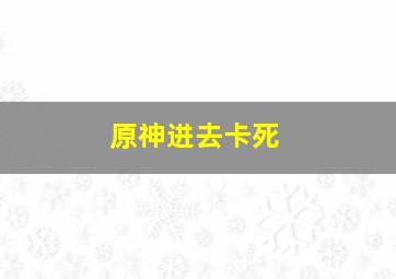 原神进去卡死