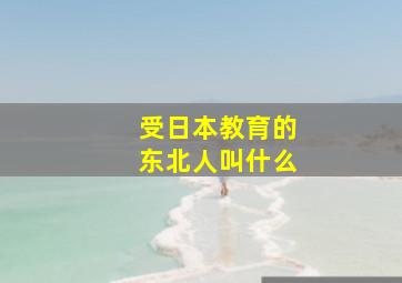 受日本教育的东北人叫什么