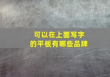 可以在上面写字的平板有哪些品牌