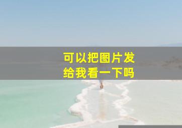 可以把图片发给我看一下吗