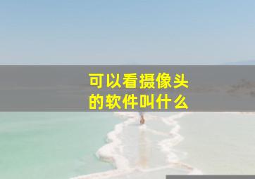 可以看摄像头的软件叫什么