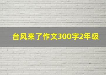 台风来了作文300字2年级