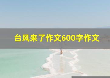 台风来了作文600字作文