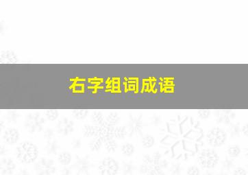 右字组词成语