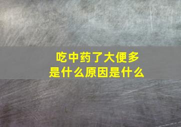 吃中药了大便多是什么原因是什么