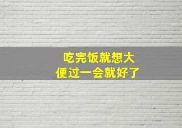 吃完饭就想大便过一会就好了