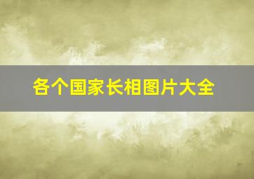 各个国家长相图片大全