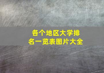 各个地区大学排名一览表图片大全