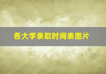 各大学录取时间表图片