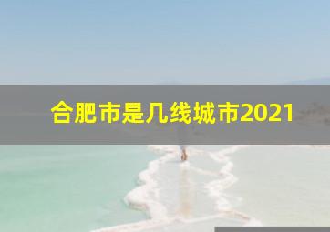 合肥市是几线城市2021