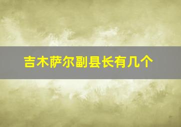 吉木萨尔副县长有几个