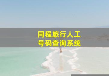 同程旅行人工号码查询系统