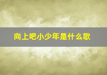 向上吧小少年是什么歌