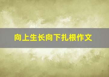 向上生长向下扎根作文