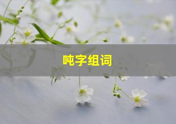 吨字组词