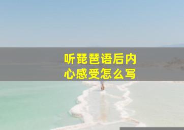 听琵琶语后内心感受怎么写