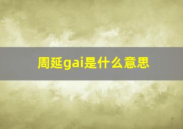 周延gai是什么意思