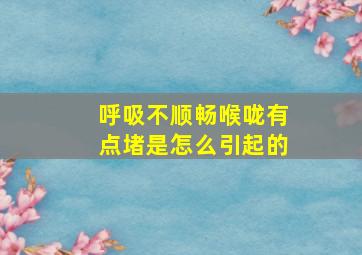 呼吸不顺畅喉咙有点堵是怎么引起的