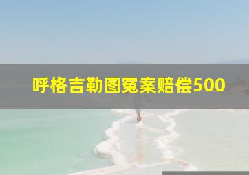 呼格吉勒图冤案赔偿500