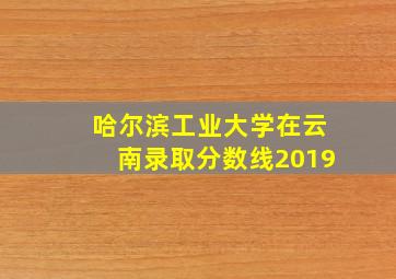 哈尔滨工业大学在云南录取分数线2019