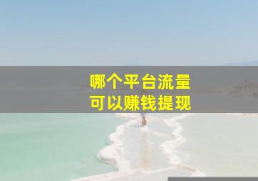 哪个平台流量可以赚钱提现