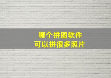 哪个拼图软件可以拼很多照片