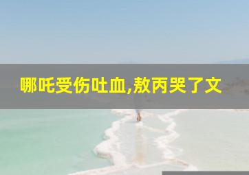 哪吒受伤吐血,敖丙哭了文