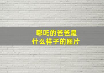 哪吒的爸爸是什么样子的图片