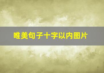 唯美句子十字以内图片