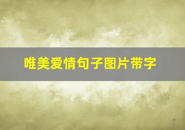 唯美爱情句子图片带字