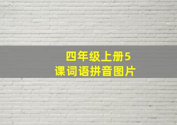 四年级上册5课词语拼音图片