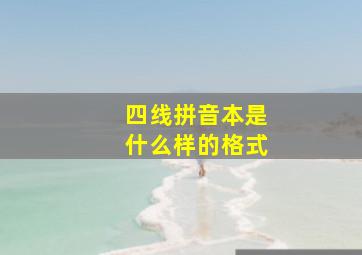 四线拼音本是什么样的格式