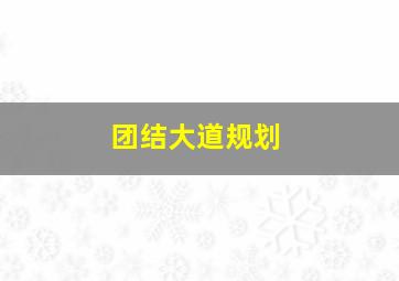 团结大道规划