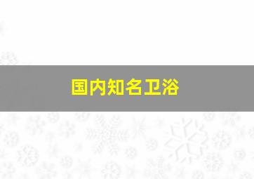 国内知名卫浴