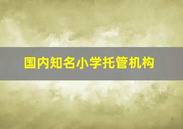 国内知名小学托管机构