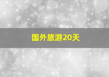 国外旅游20天