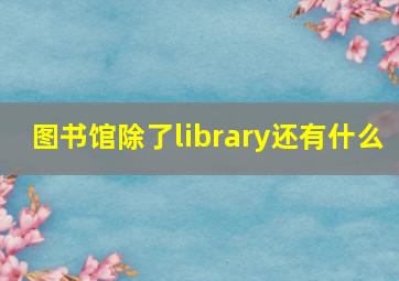 图书馆除了library还有什么