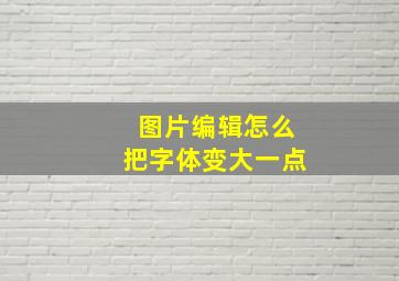 图片编辑怎么把字体变大一点