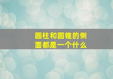 圆柱和圆锥的侧面都是一个什么